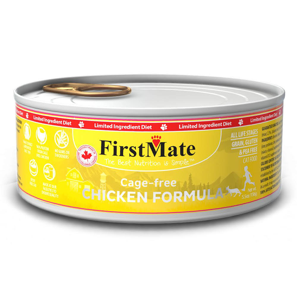 FirstMate Chicken Formula Limited Ingredient Grain-Free Canned Cat Food 5.5 oz