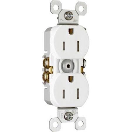 Pass & Seymour Tamper Proof Duplex Receptacle - White, 15A, 125V