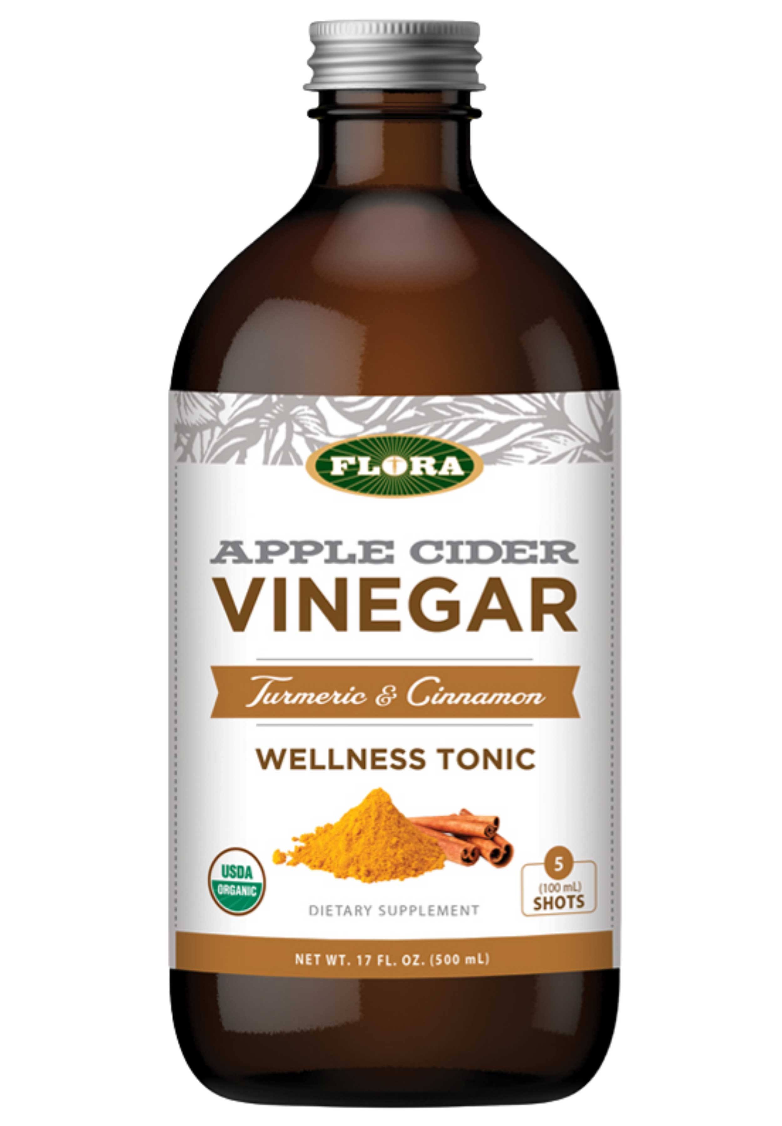 Flora Apple Cider Vinegar Turmeric + Cinnamon - 17 fl oz