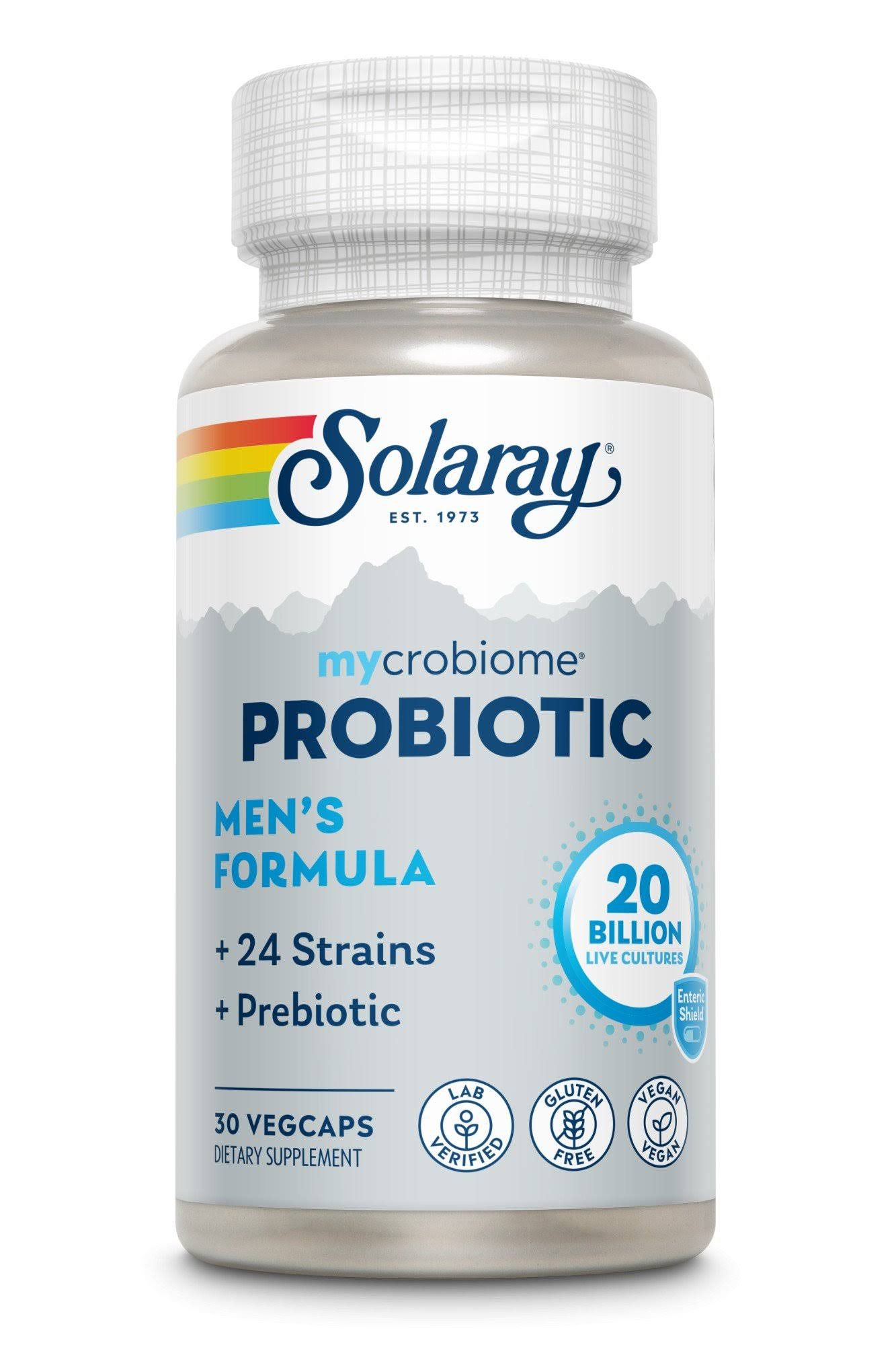 Solaray Mycrobiome Probiotic Men's Formula 30 Billion 30 Enteric