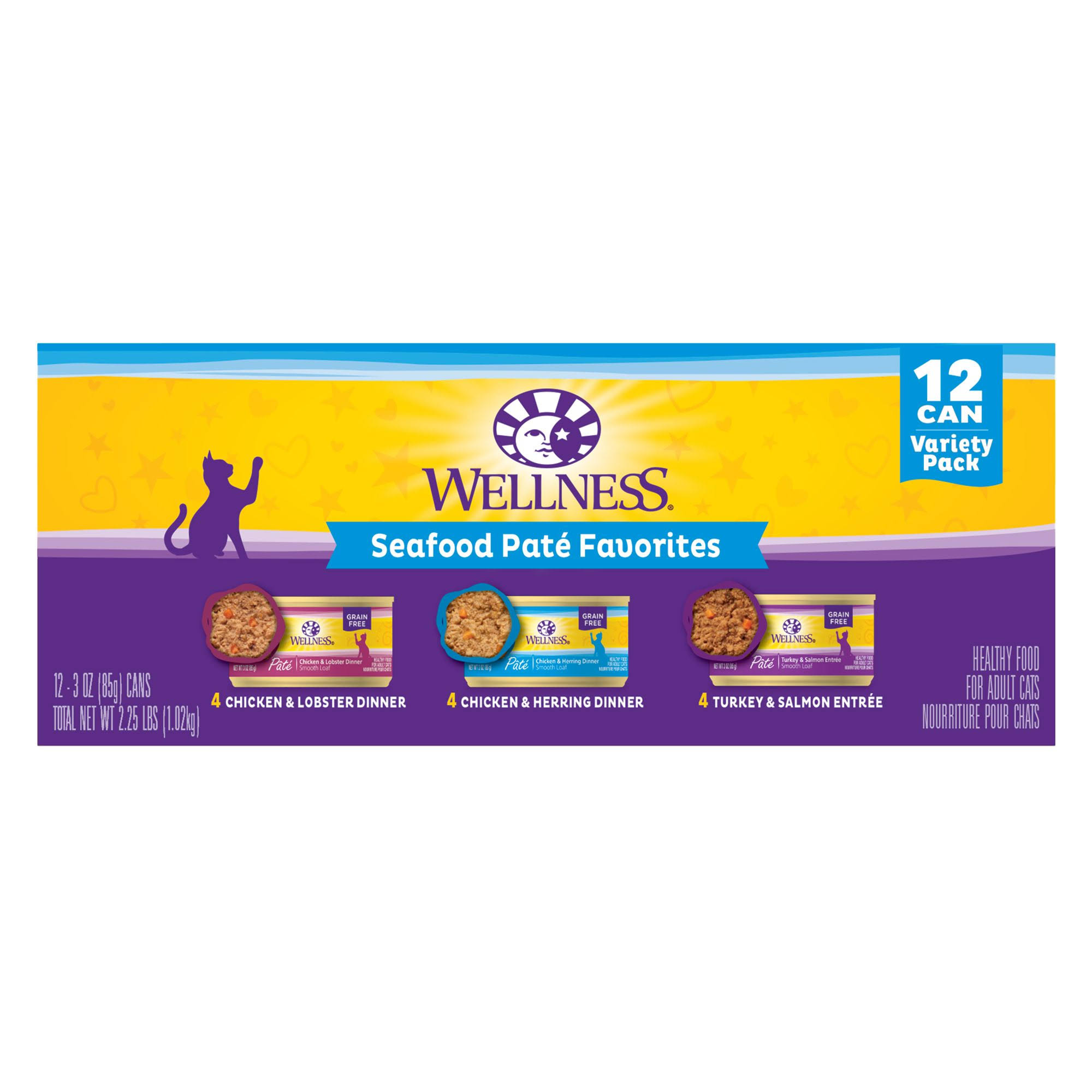 Wellness Complete Health, Wet Cat Food Variety Pack - Pate Size:12 Ct, Flavor: Fish | PetSmart