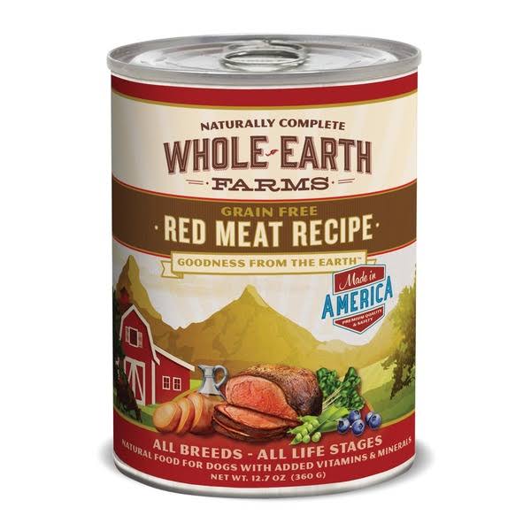 Whole Earth Farms Canned Dog Food - Red Meat Recipe, 12.7oz
