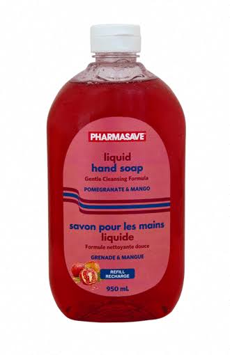 PHARMASAVE HAND SOAP REFILL - POMEGRANATE MANGO 950ML