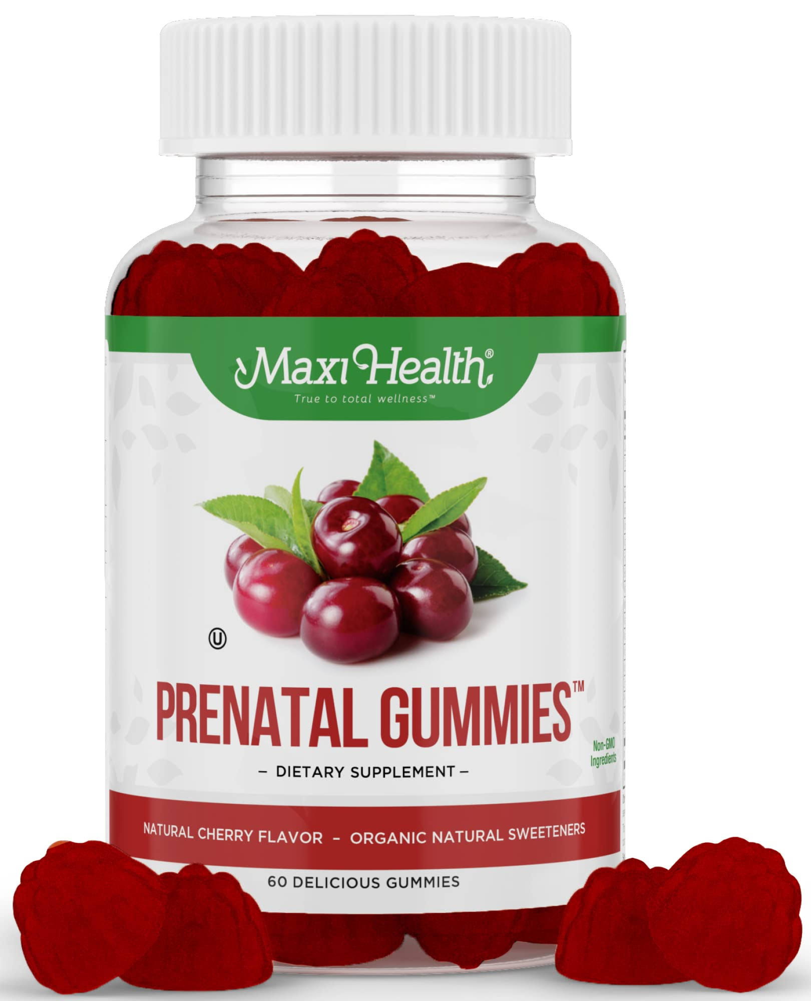 Maxi-Health Prenatal Gummy Vitamins for Women (60-Count) Natural, Cher
