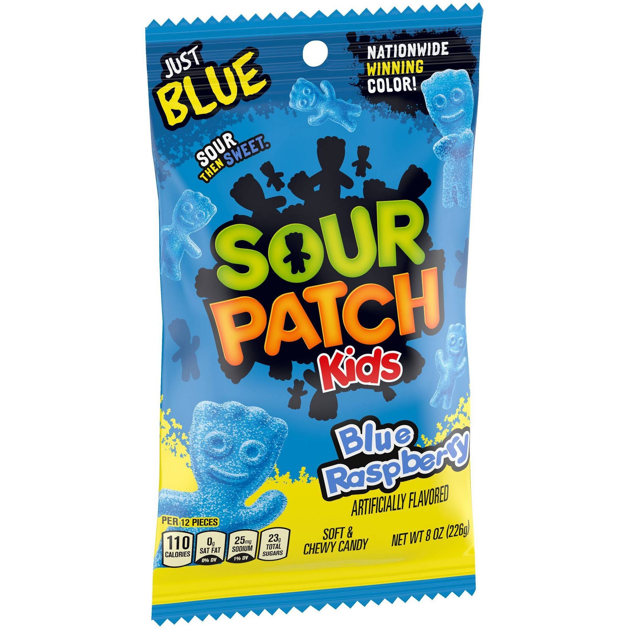 Sour Patch Kids Candy, Blue Raspberry, Soft & Chewy - 8 oz