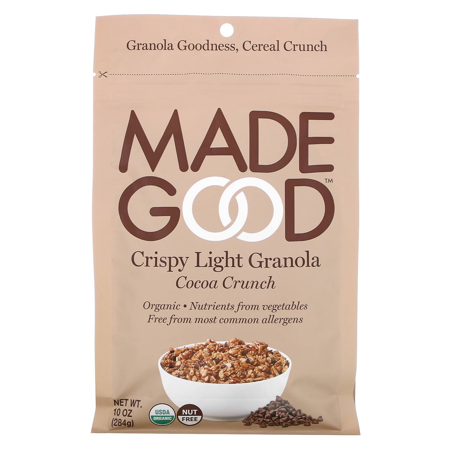 Madegood: Crispy Light Granola Cocoa Crunch, 10 oz