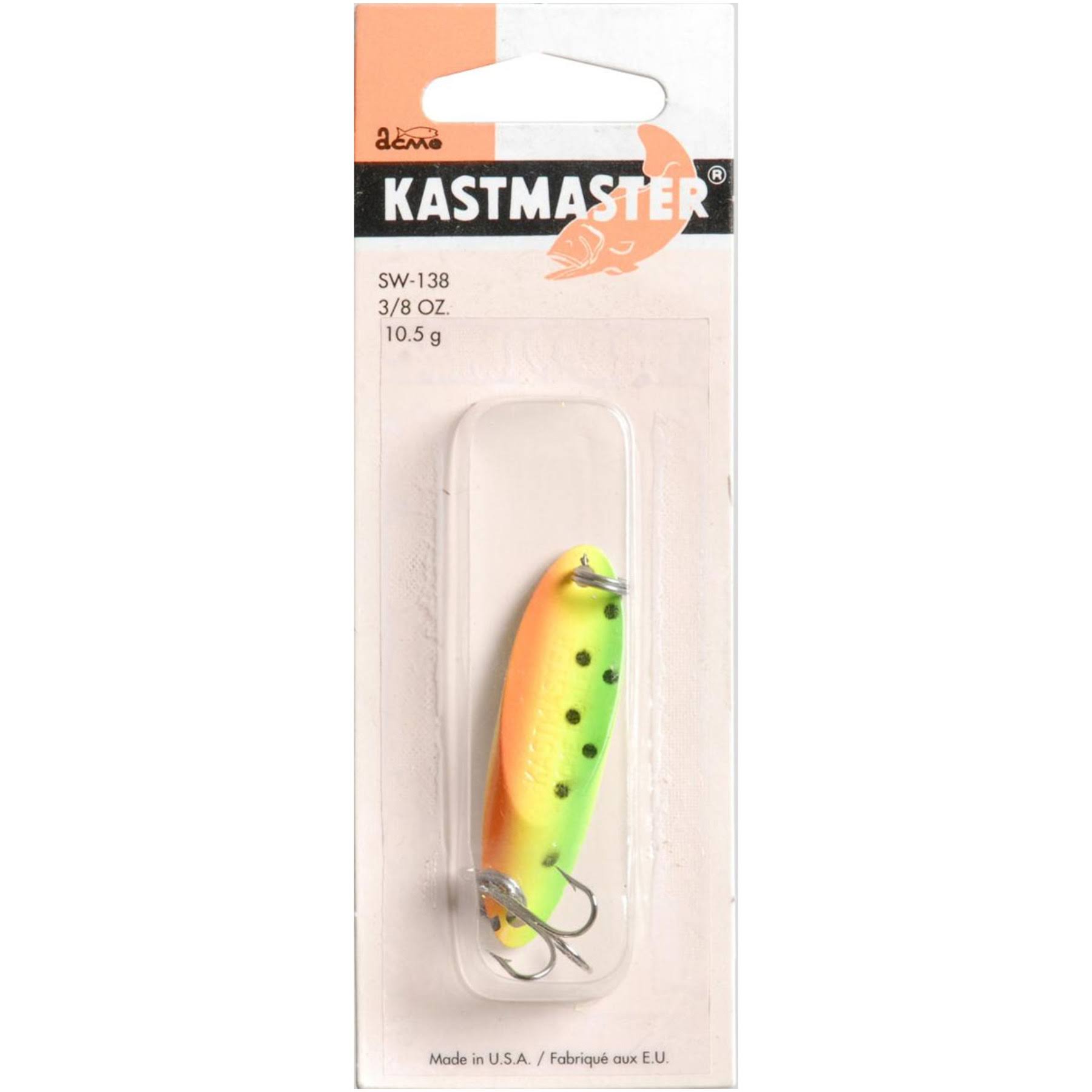 Acme Kastmaster Fishing Lure - Orange/Yellow/Green, 3/8oz