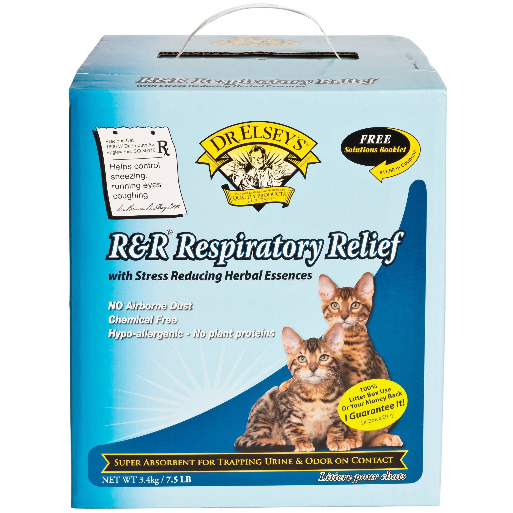 Precious Cat Dr. Elsey's Respiratory Relief Silica Cat Litter - 7.5lbs