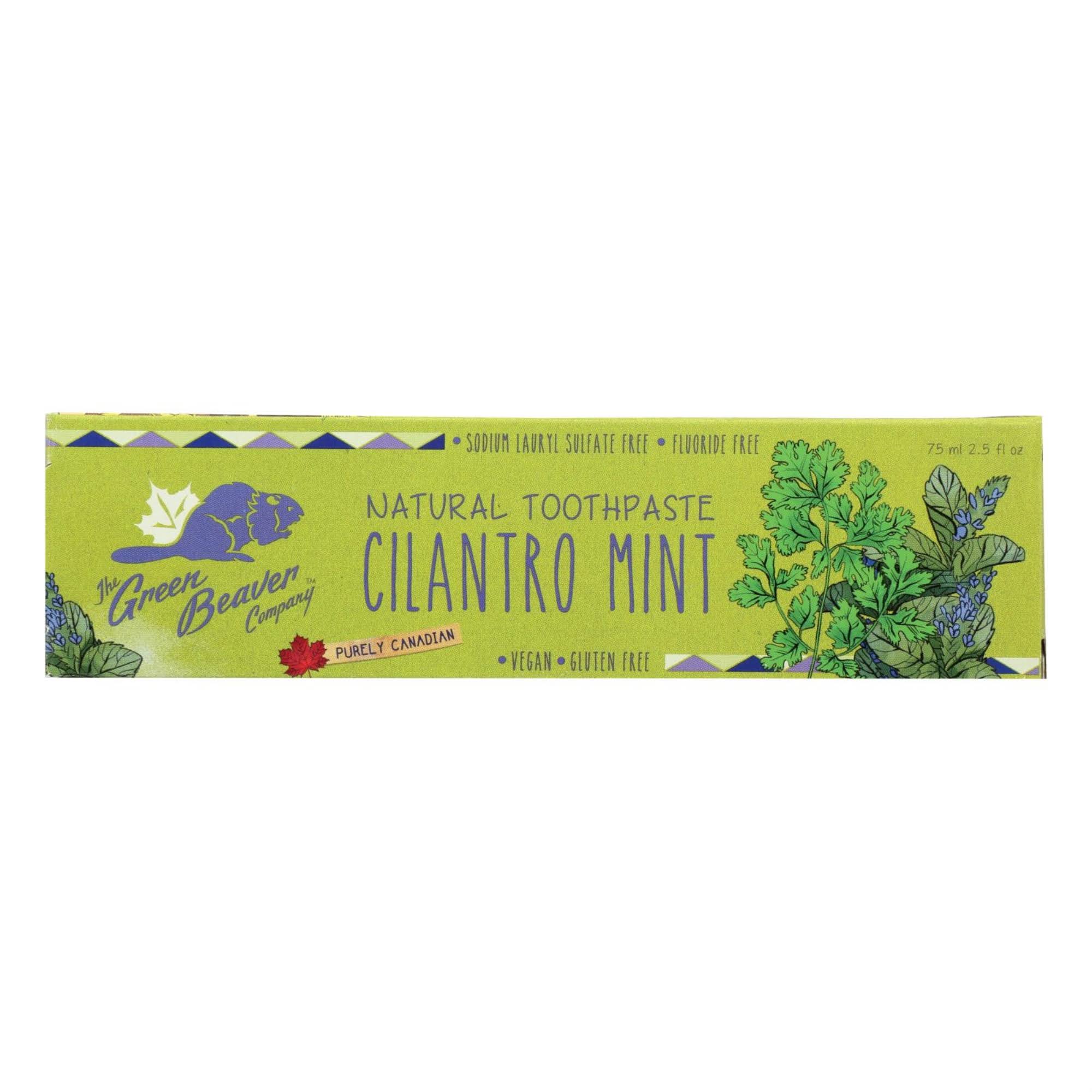 Green Beaver Natural Toothpaste - Cilantro Mint, 2.5oz