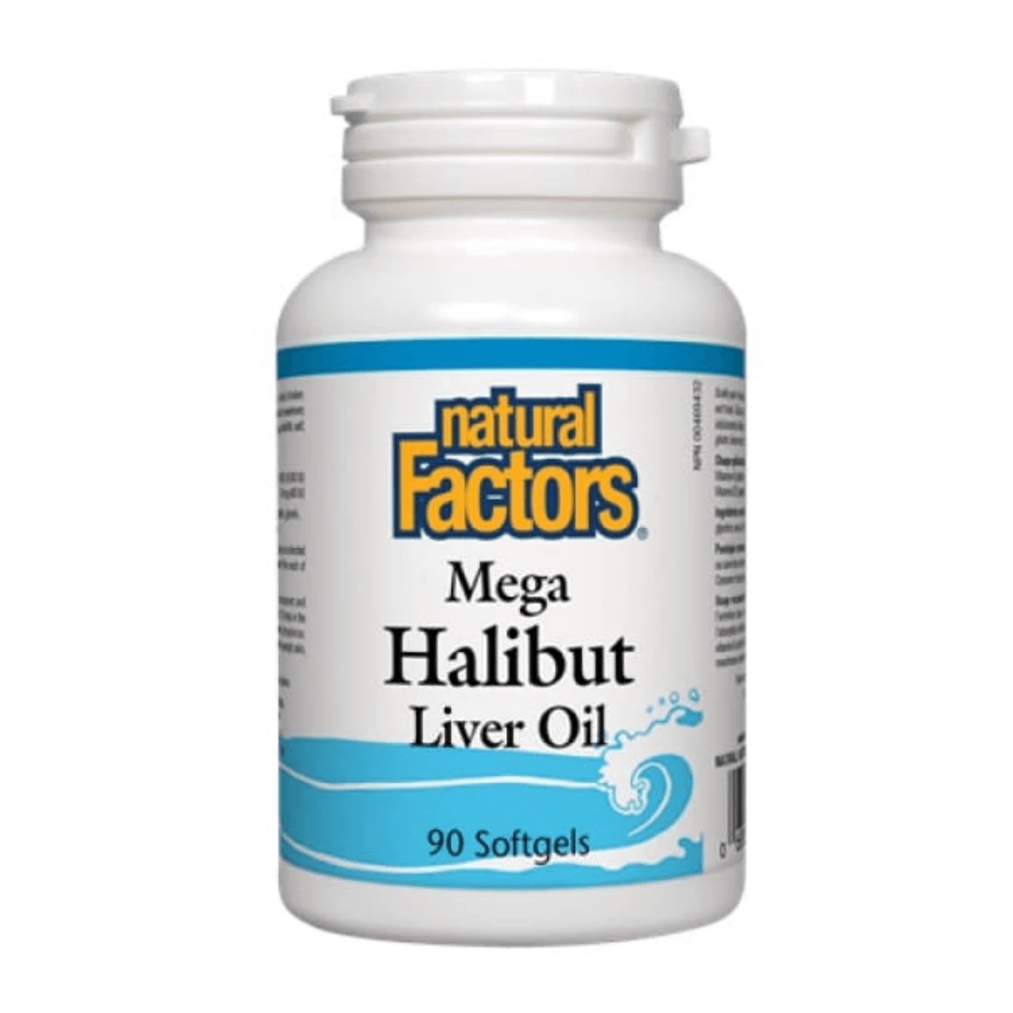Natural Factors Mega Halibut Liver Oil Supplement - 90ct