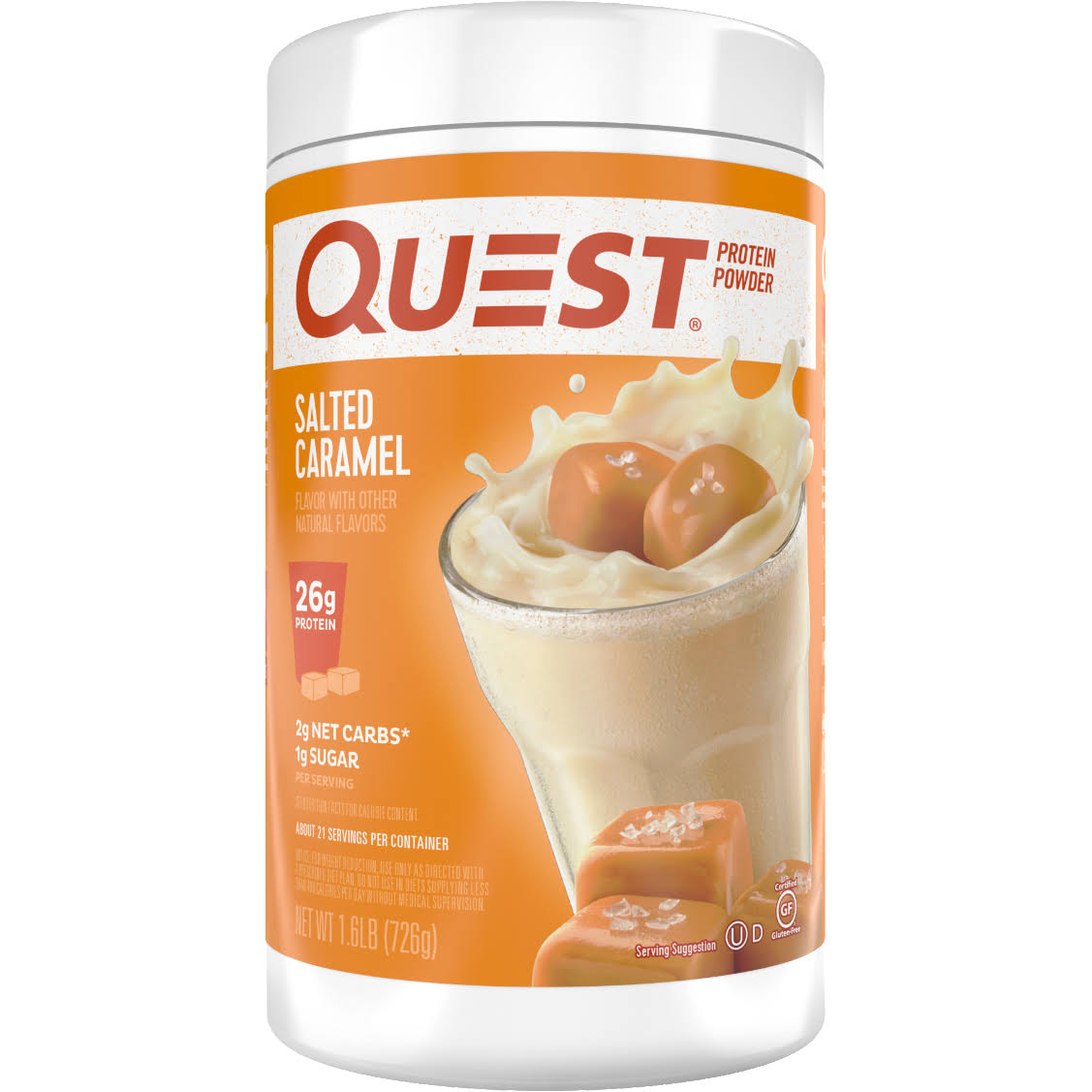 Quest Protein Powder - Salted Caramel, 1.6lbs