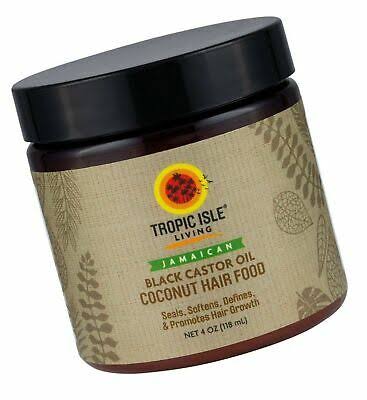 Tropic isle living coconut Black castor oil Hair food with shea butter
