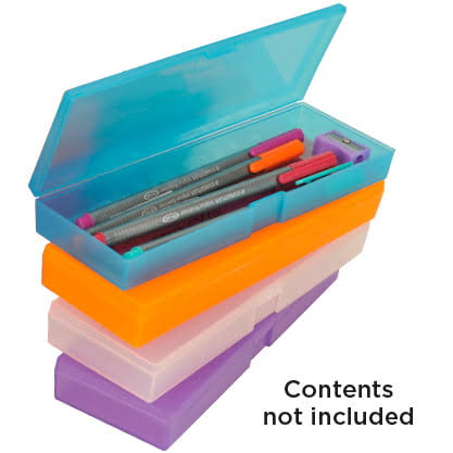 Tiger Tuff Lidded Pen Boxes (Colour: Orange)