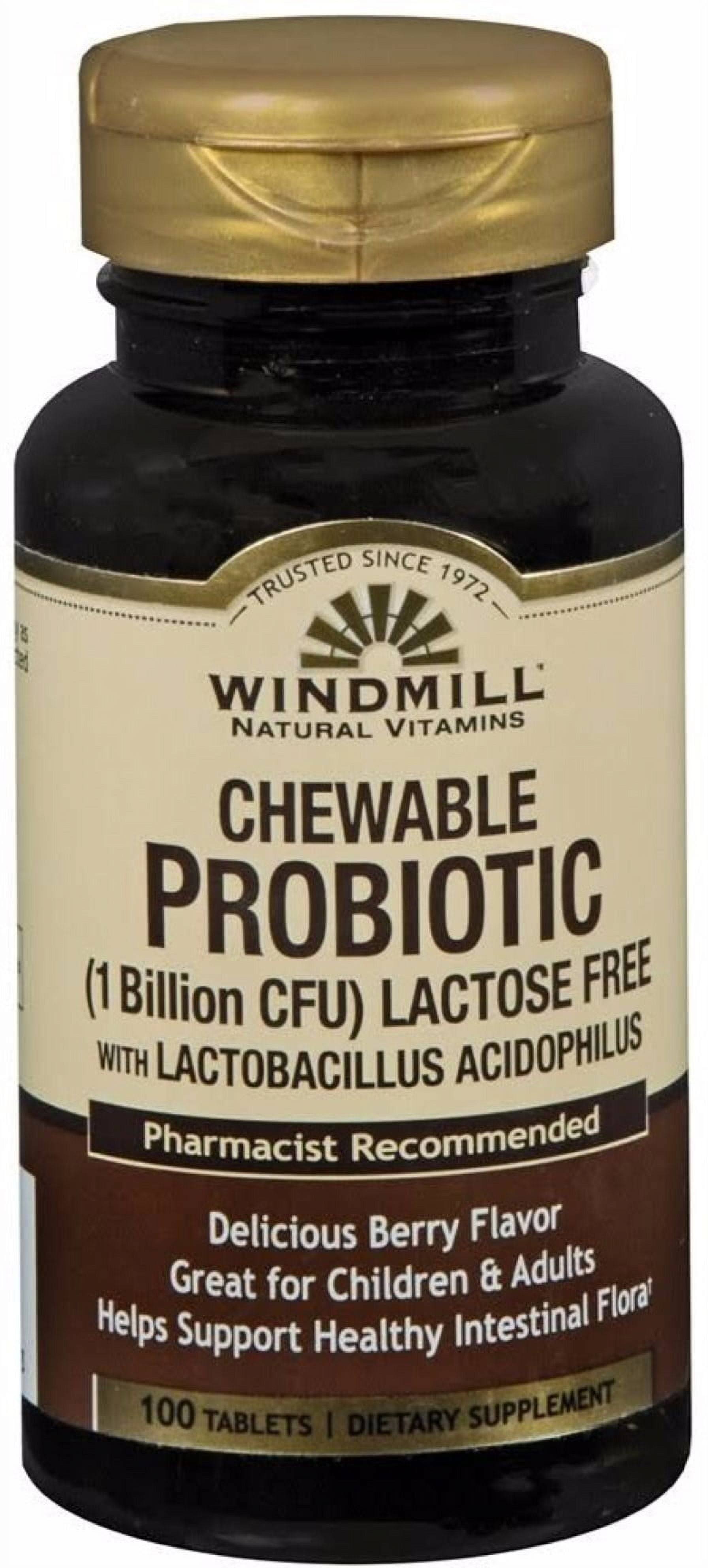 Windmill Chewables Probiotic Lactose Free Tablets Berry 100
