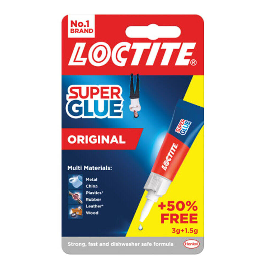 Loctite - Super Glue Liquid, Tube 3G + 50% Free