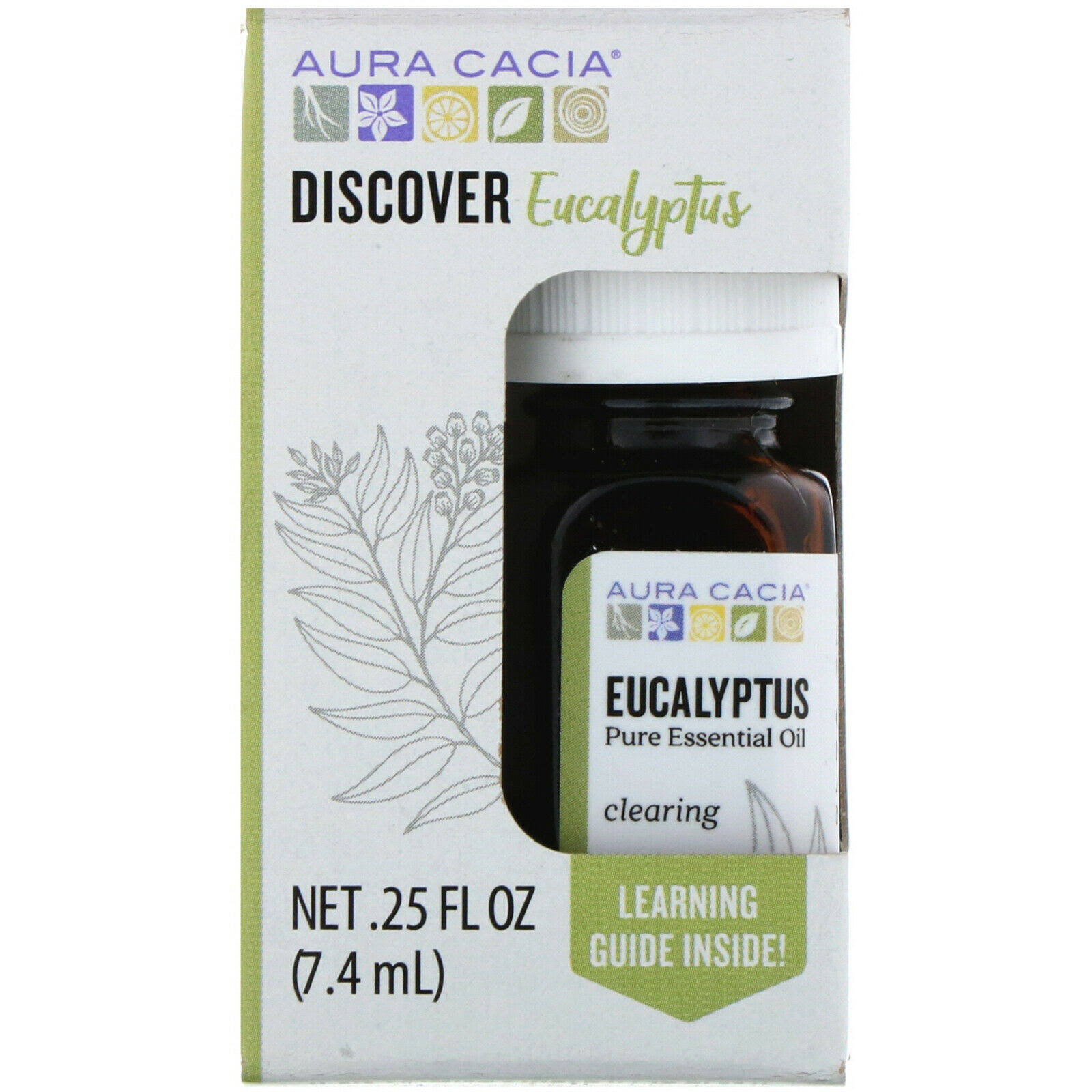Aura Cacia Discover Eucalyptus Essential Oil - 0.25 Oz