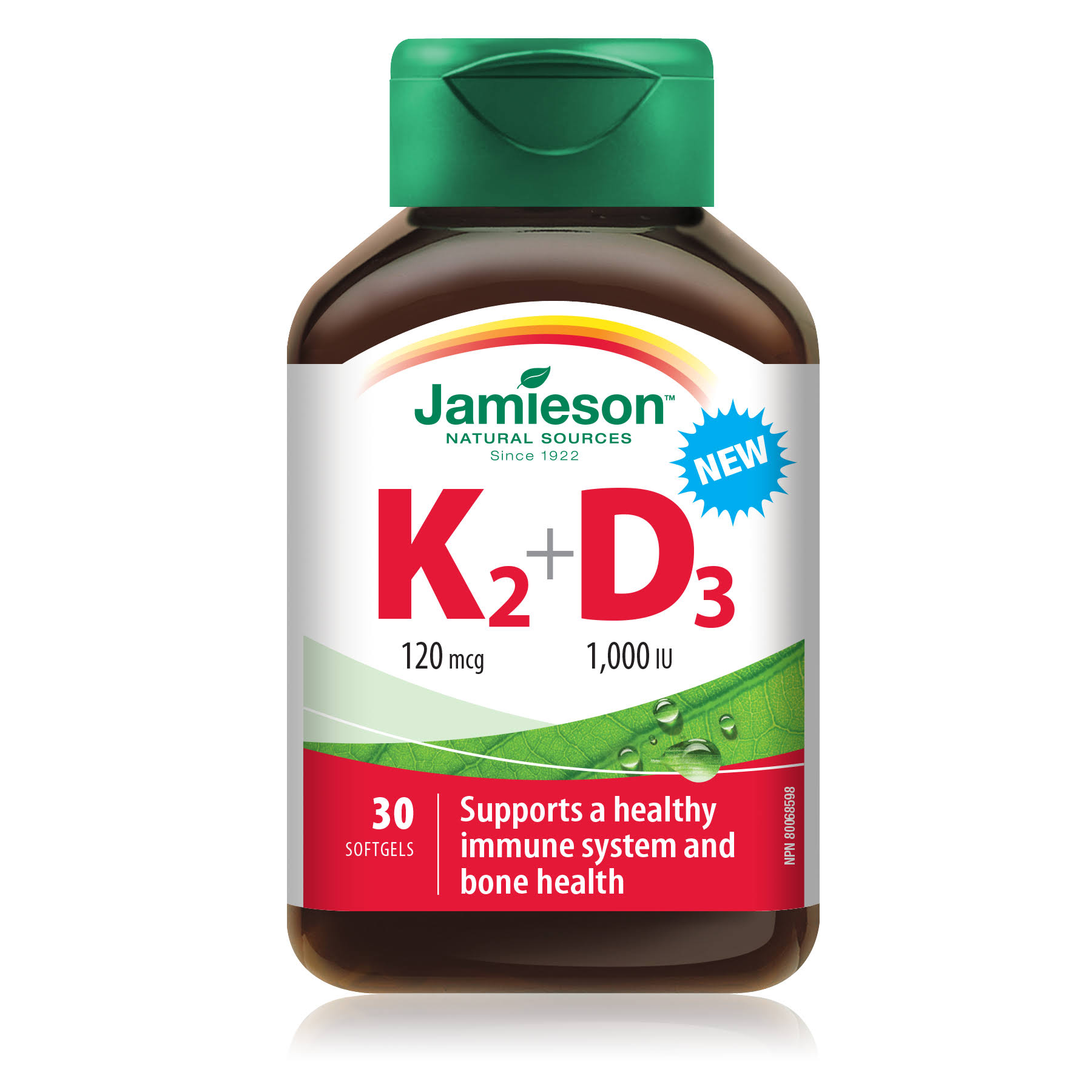 Jamieson Vitamin K2 + D3 - 30 Softgels