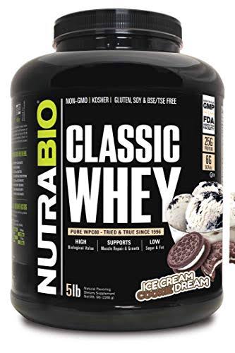 NutraBio Classic Whey Protein - 5 Pounds (Ice Cream Cookie Dream)