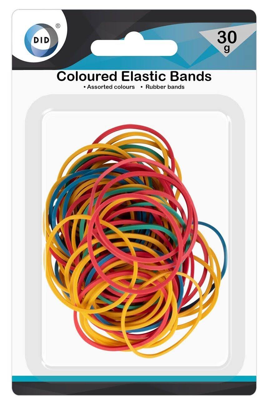 Large Strong Elastic Rubber Bands Assorted Colours Sizes Home, School and Office