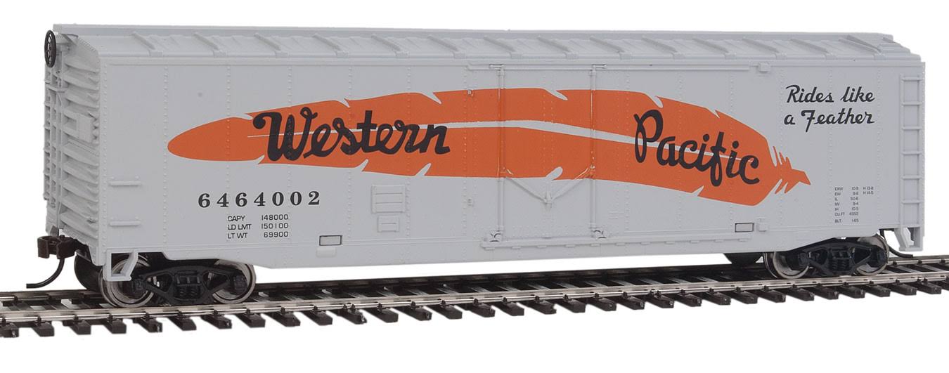 Walthers Trainline Ready to Run Western Pacific Boxcar Silver/Orange/Black