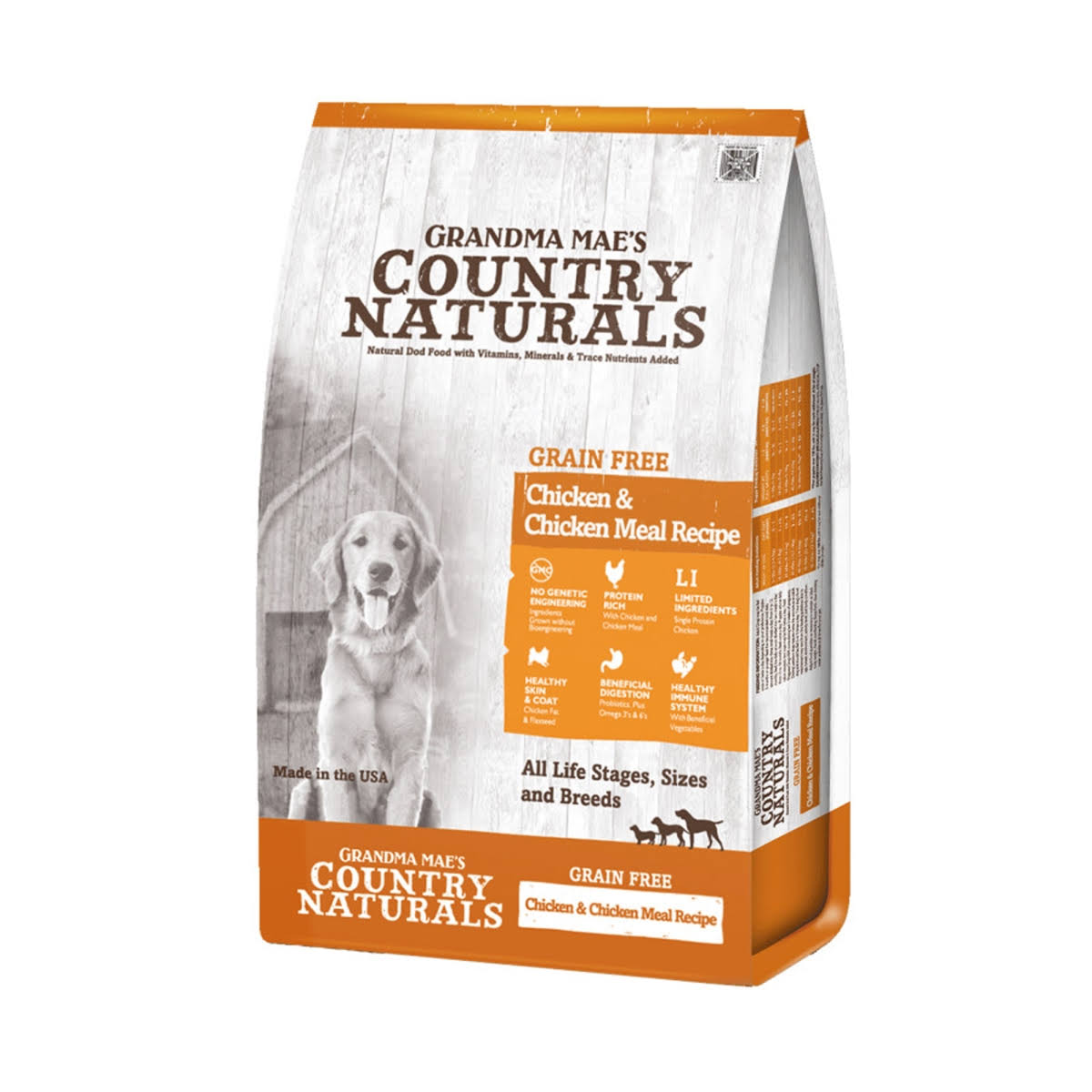 Grandma Mae's 79700188 25 lb Country Naturals Grain Free Chicken & Chicken Meal Dog Food, One Size