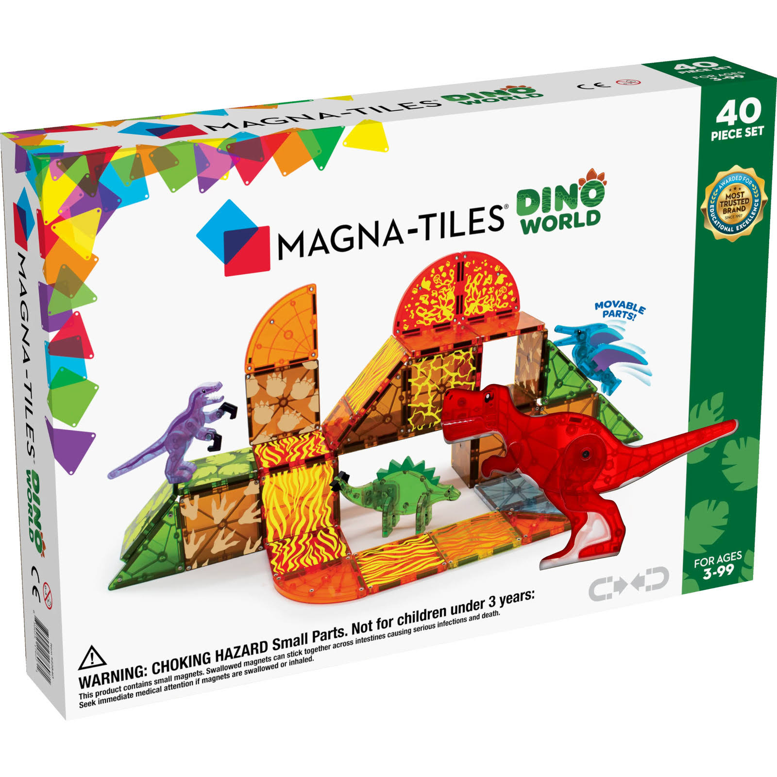 Magna-Tiles Dino World 40 Piece Set