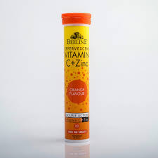 Beeline Effervescent Vitamin C + Zinc 1000mg Tablets - Orange, 20 Pack