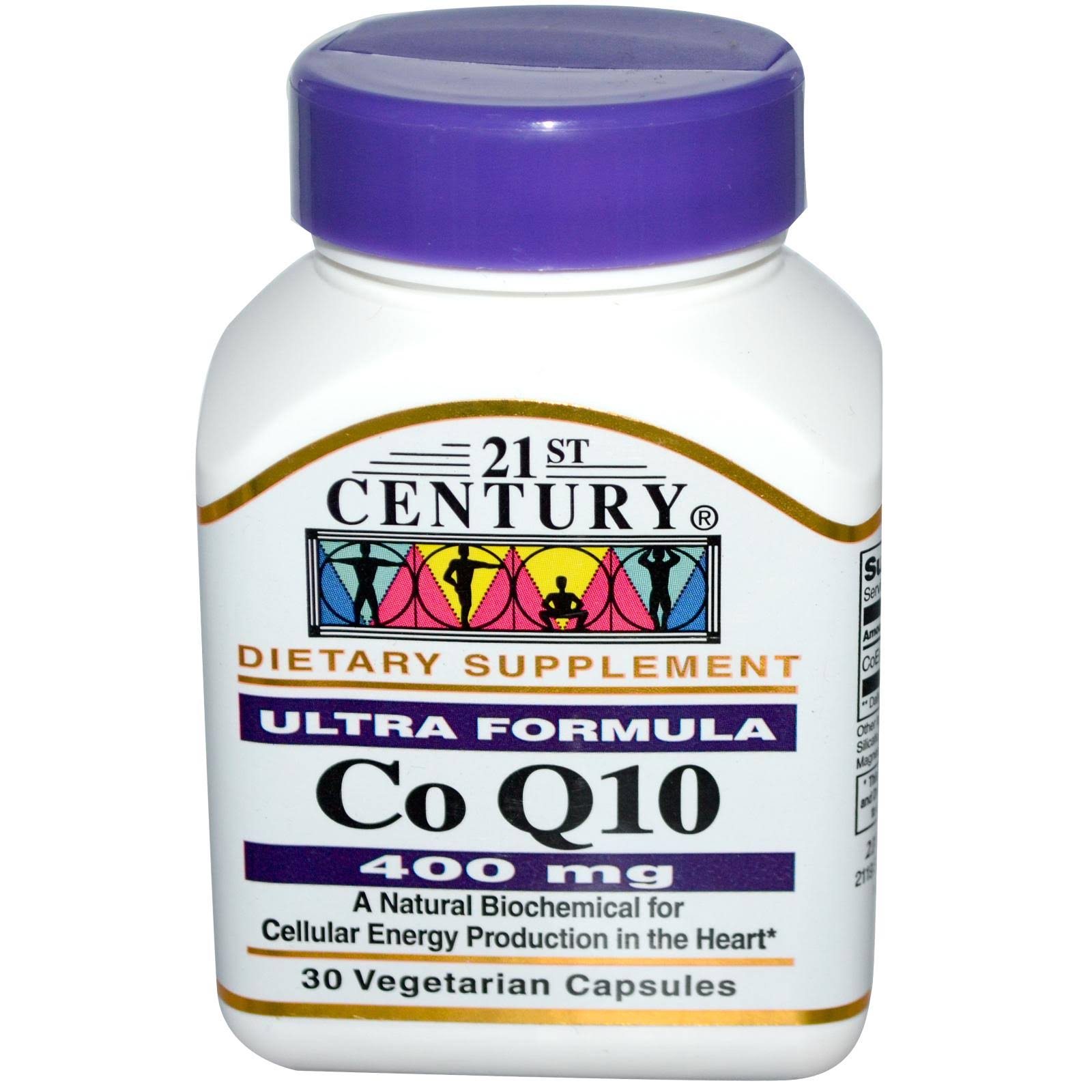 21st Century Co Q10 Ultra Formula Supplement - 400 mg Veg Capsules, 30ct