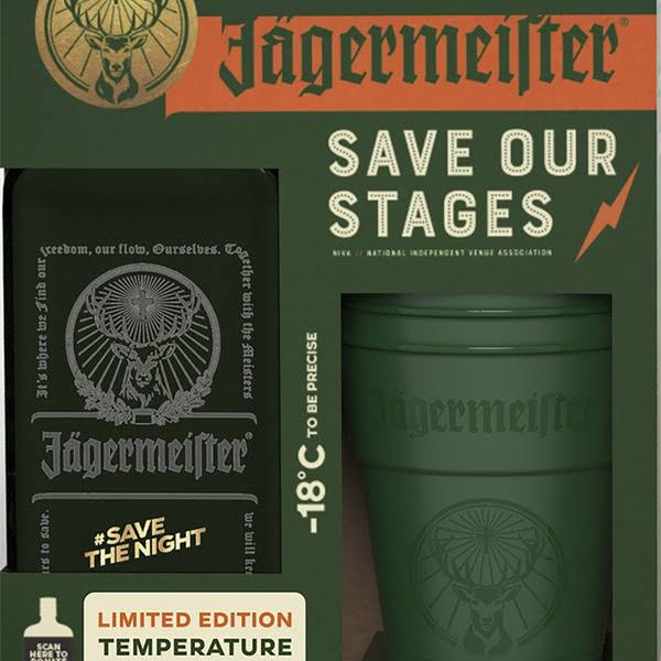 Jagermeister Liqueur with 12 Reusable Cups - 750 ml