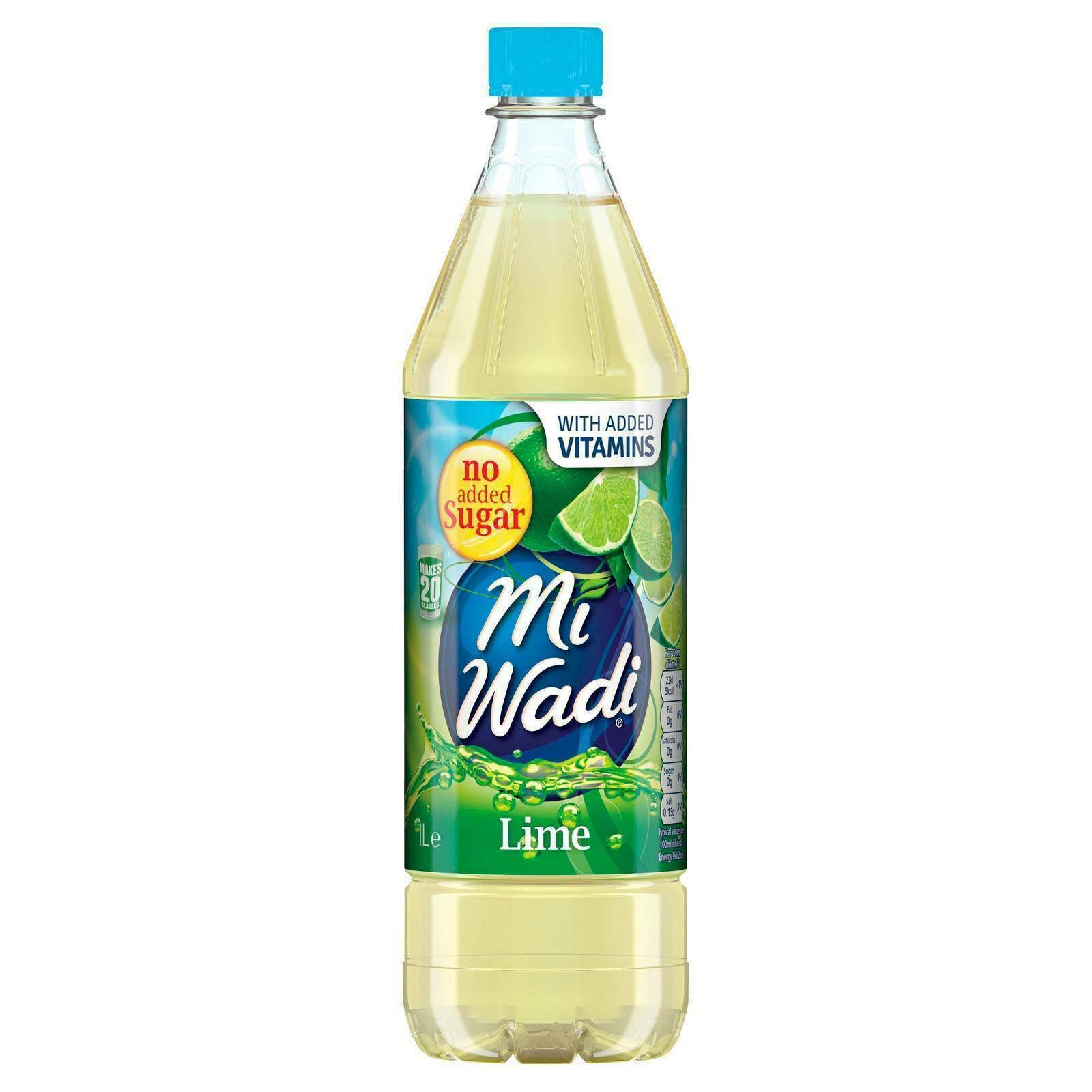 Mi Wadi No Added Sugar Lime Drink - 1L