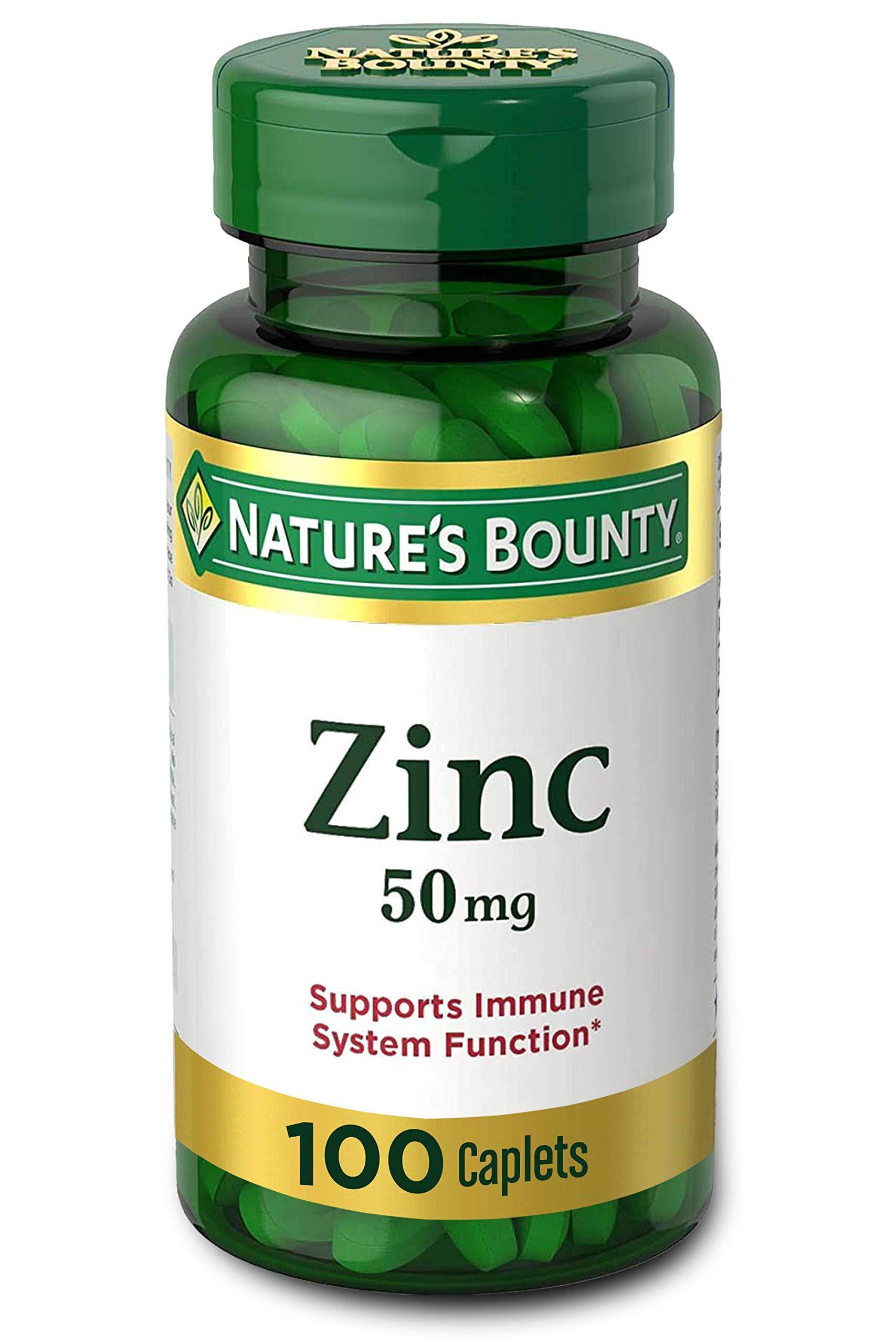 Natures Bounty Chelated Zinc Dietary Supplement - 100ct