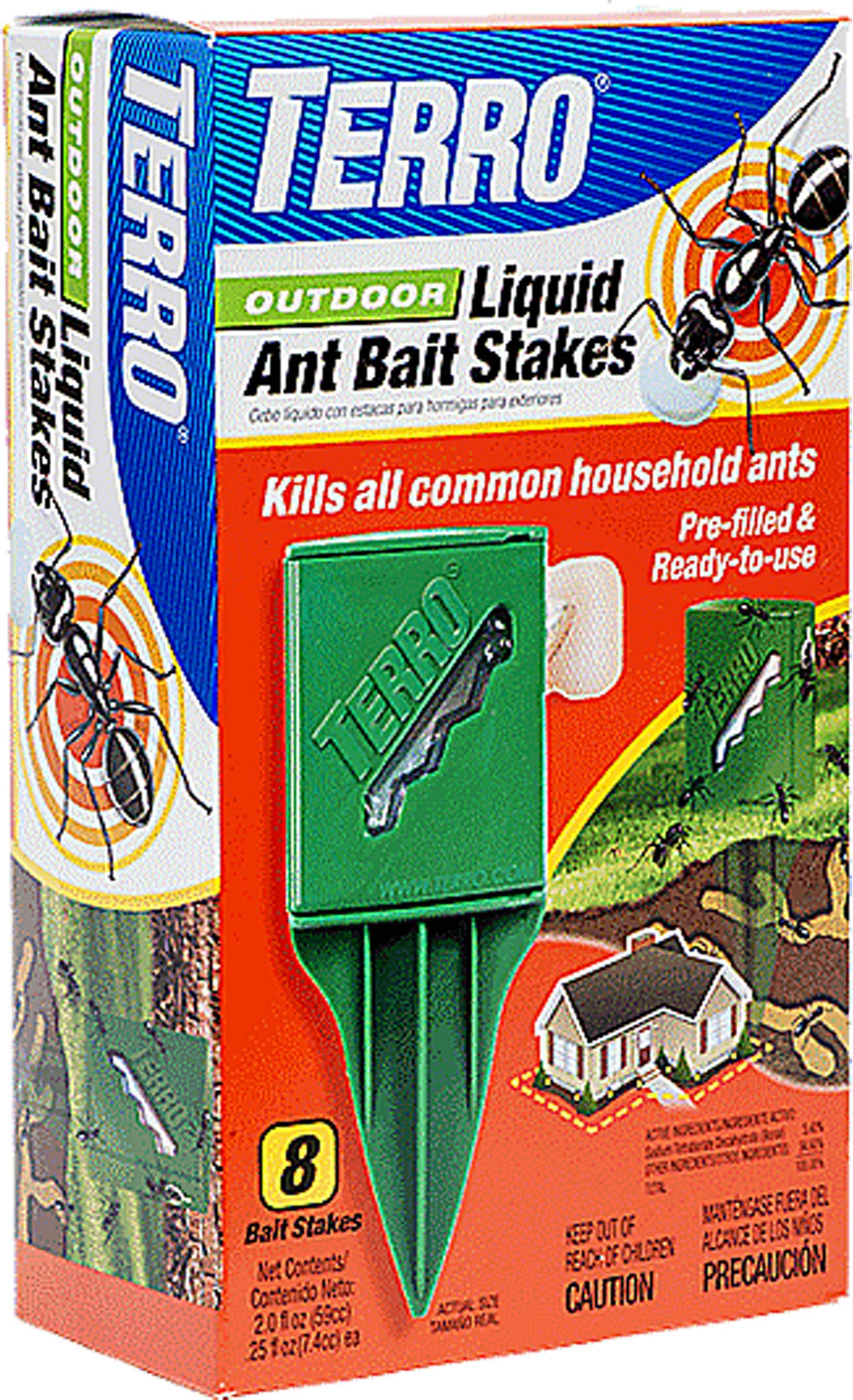 Terro Outdoor Liquid Ant Bait Stakes - x8