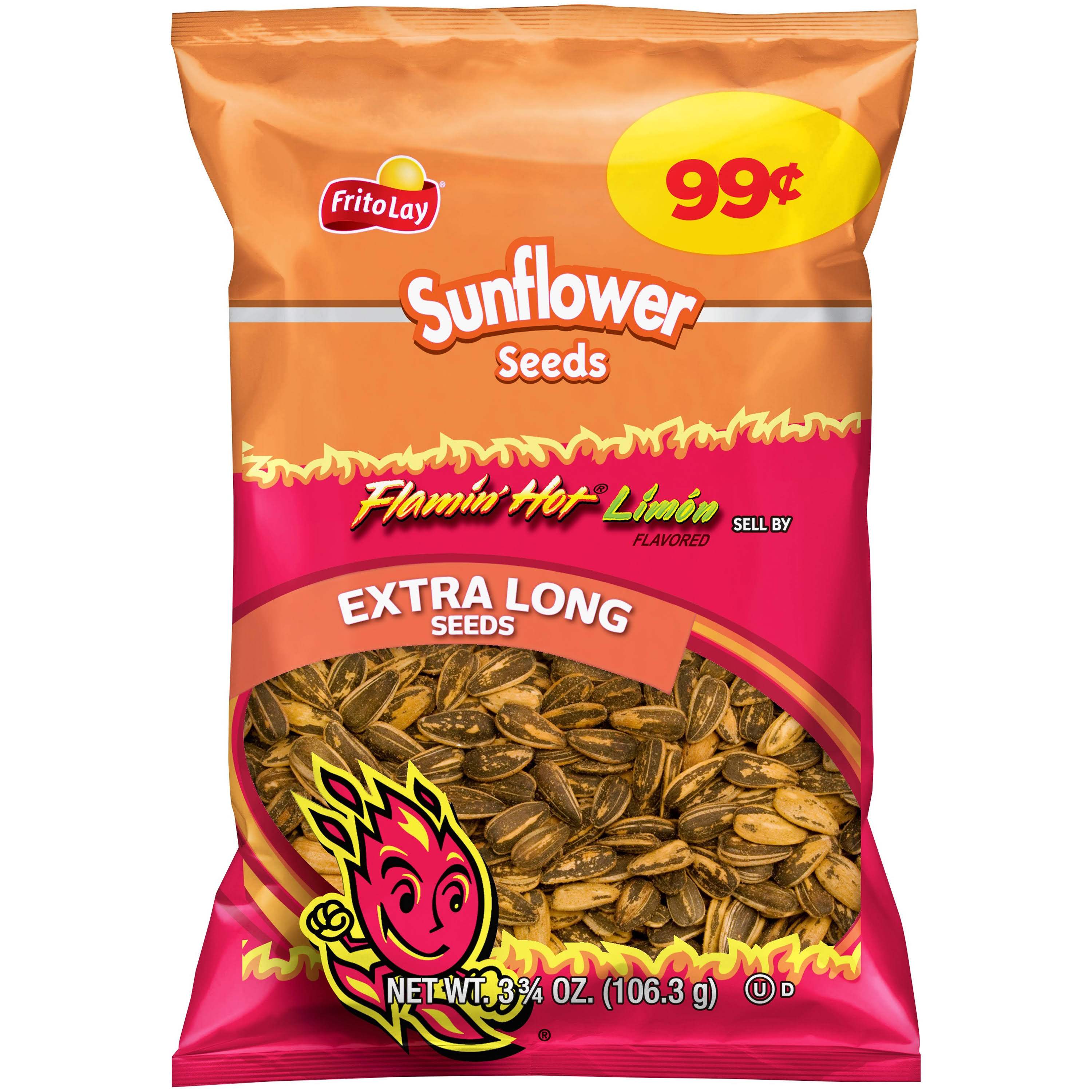 Frito Lay Sunflower Seeds - Flamin' Hot, Limon, Extra Long
