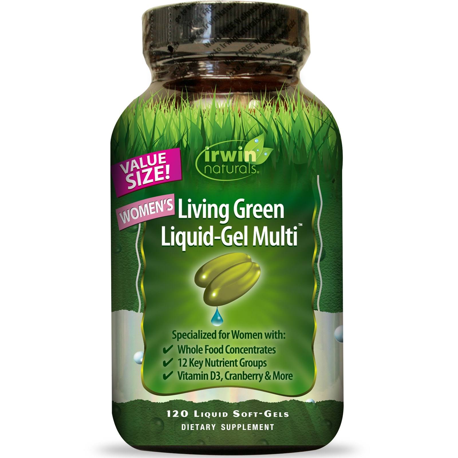 Irwin Naturals Living Green Multi Liquid-Gel - 120 Liquid Softgels