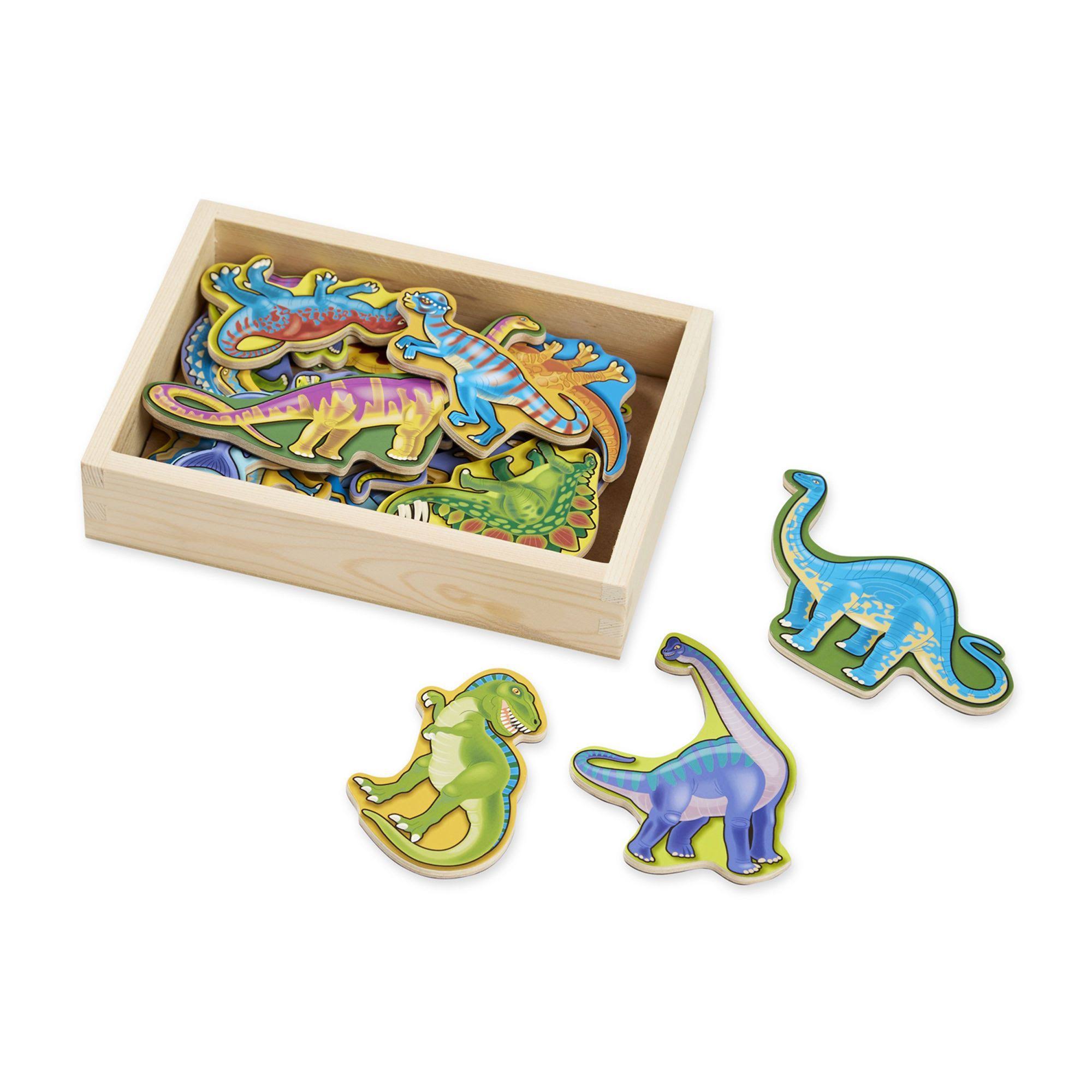 Melissa & Doug Magnetic Wooden Dinosaurs in A Box