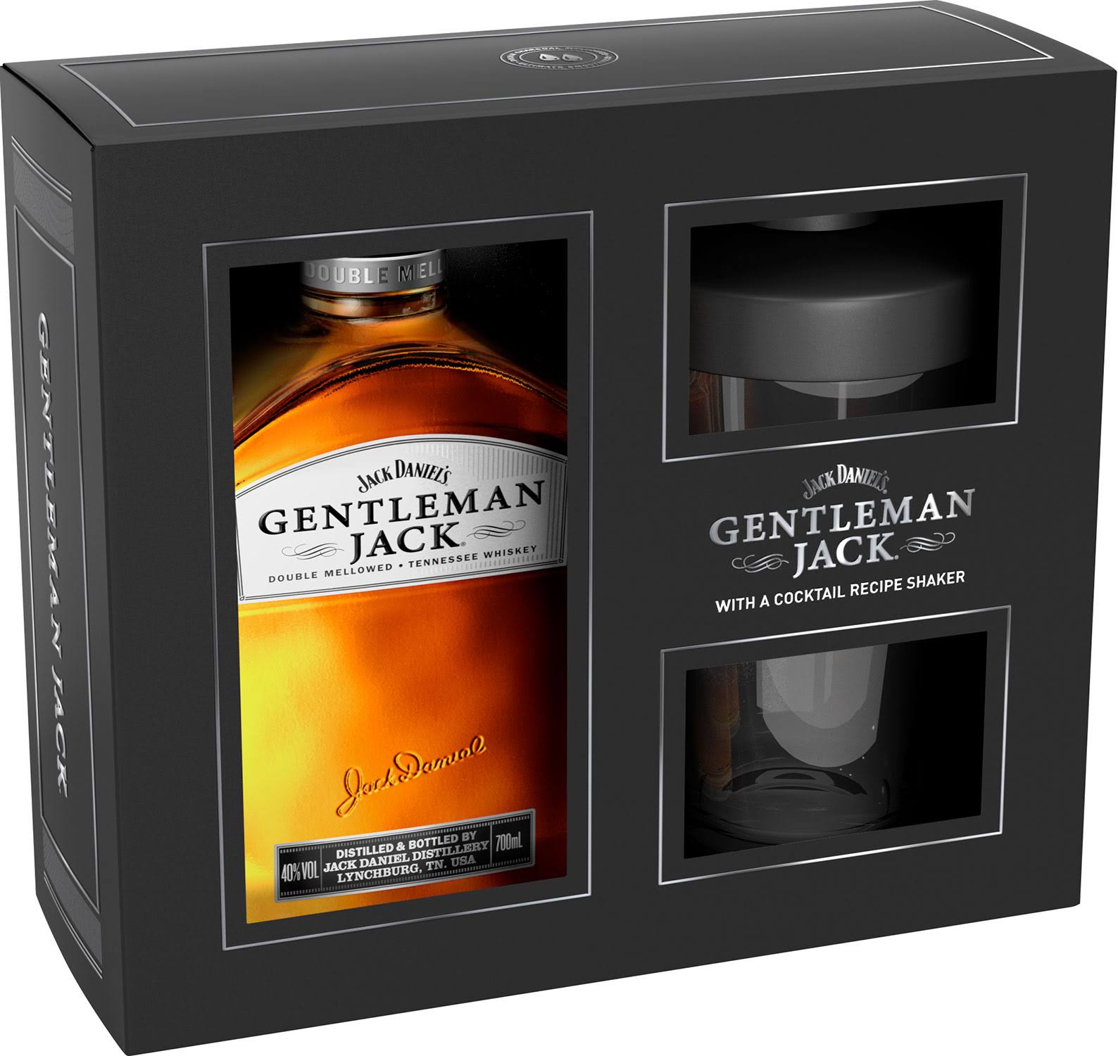 Gentleman Jack Tennessee Whiskey with Shaker Gift Pack - 750 ml