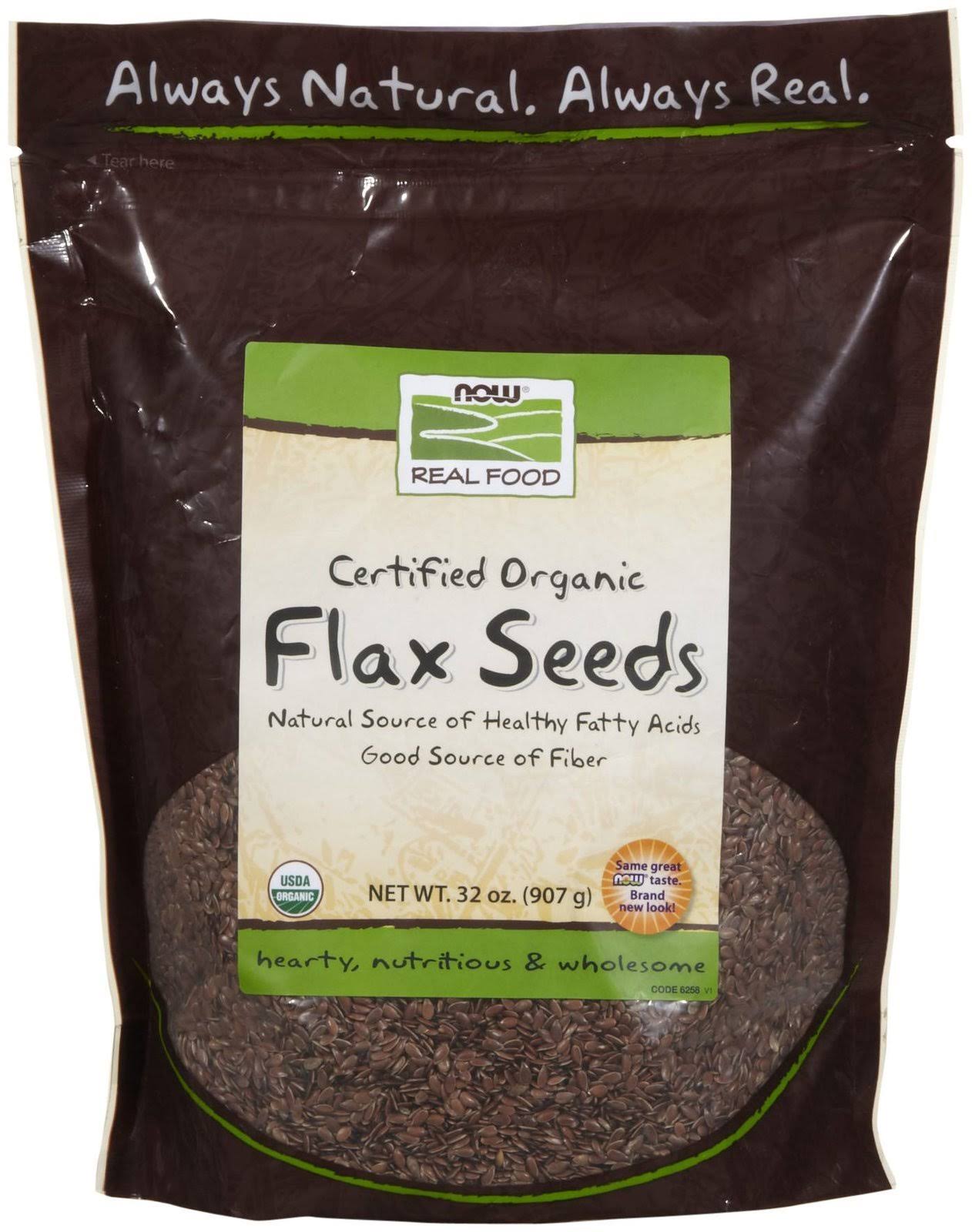 Now Foods 733739062581 Organic Flax Seeds - 2lbs