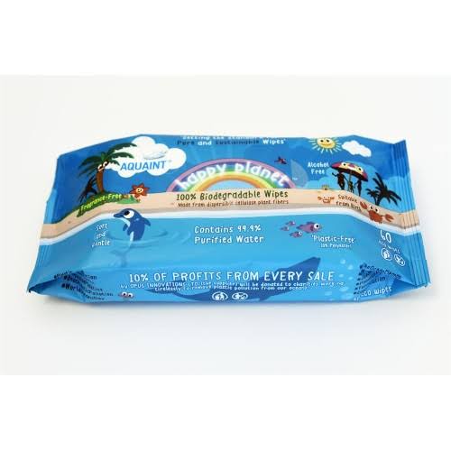Happy Planet 100% Biodegradable Wipes 60 wipes