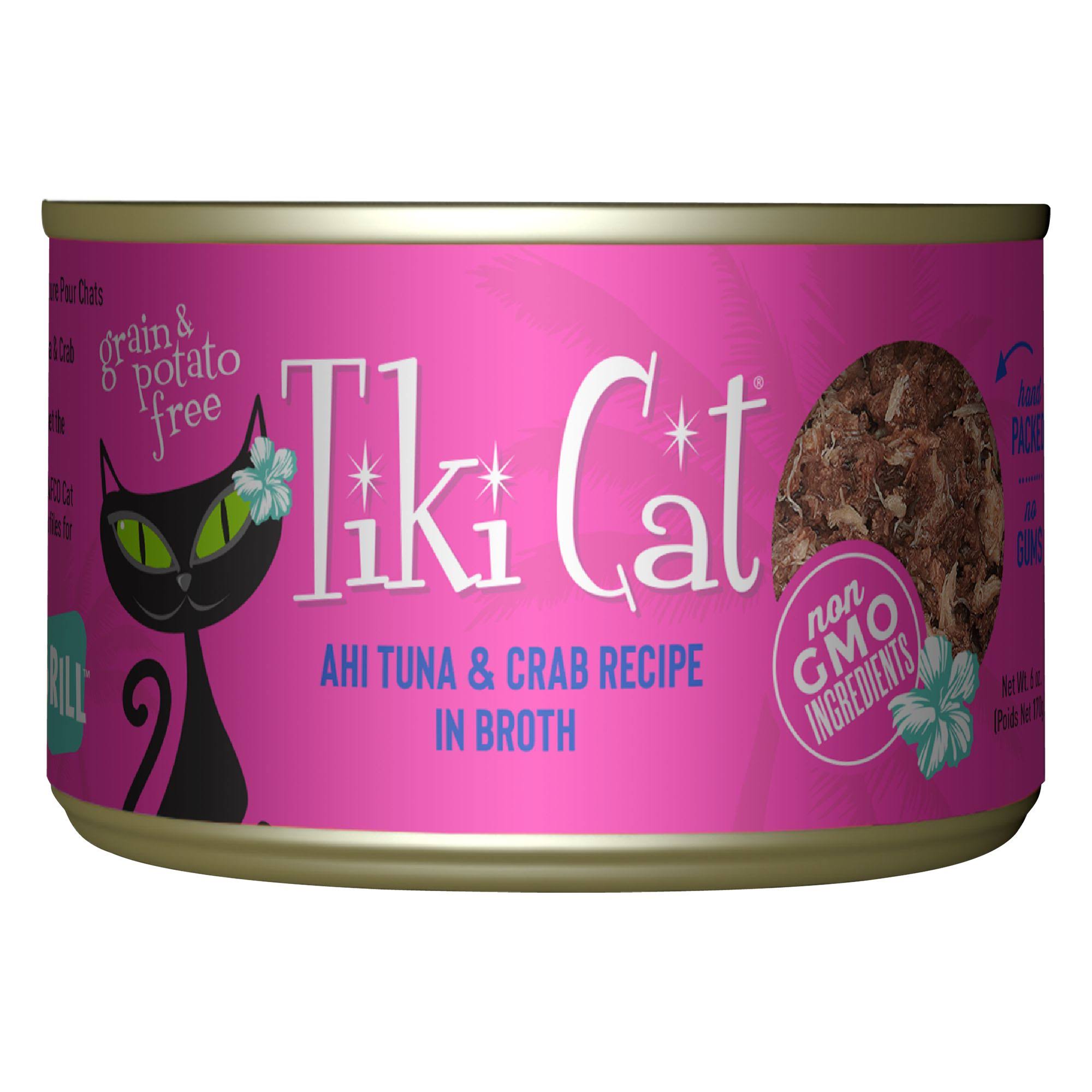 Tiki Cat Hana Grill Ahi Tuna Crab Wet Cat Food, 6 oz.