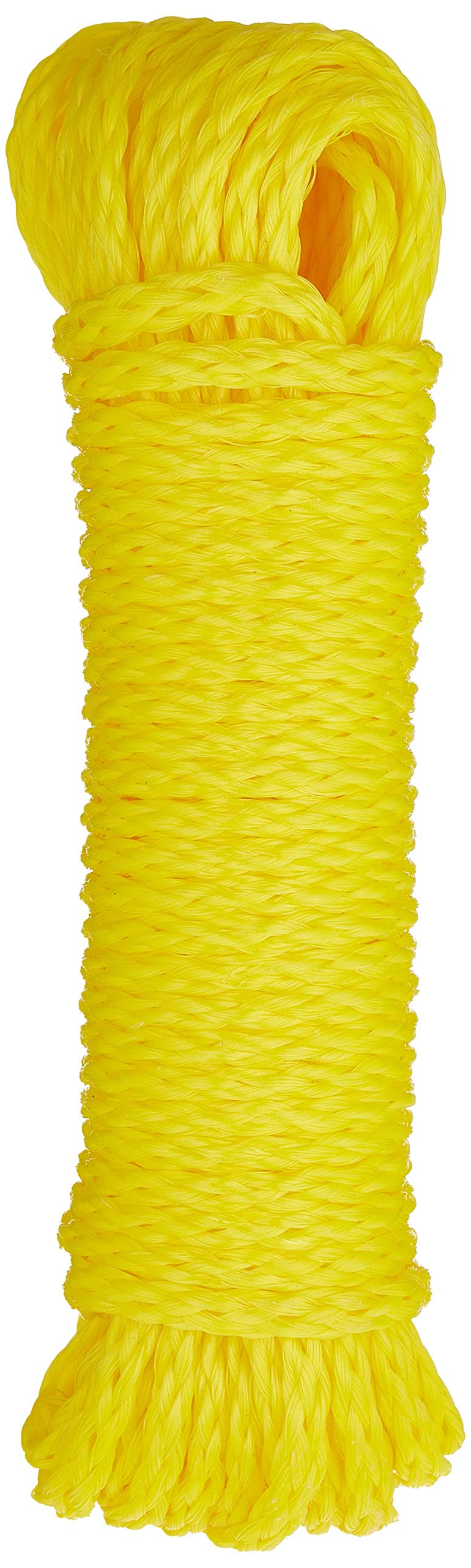 Polypropylene Rope, Hollow Core, Yellow, 1/4-In. x 50-Ft. -643641