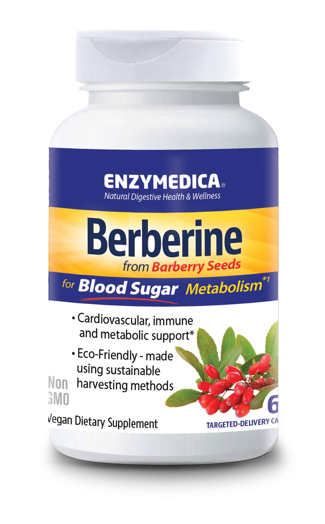 Enzymedica Berberine - 60 Capsules