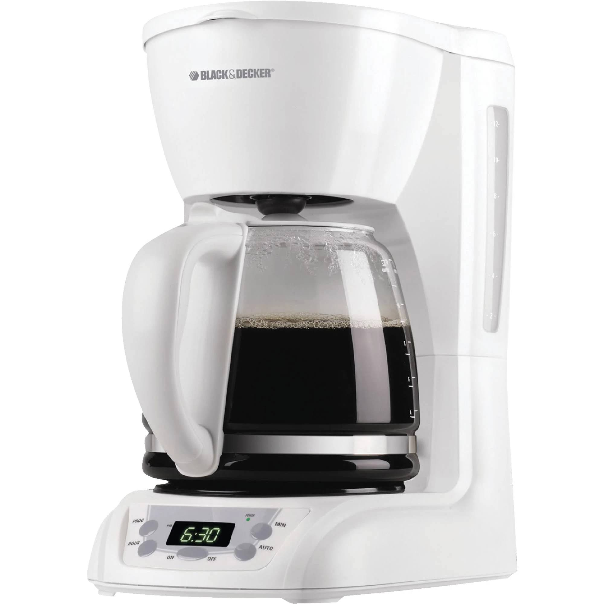 Black Decker Programmable Coffeemaker - White, 12 Cups