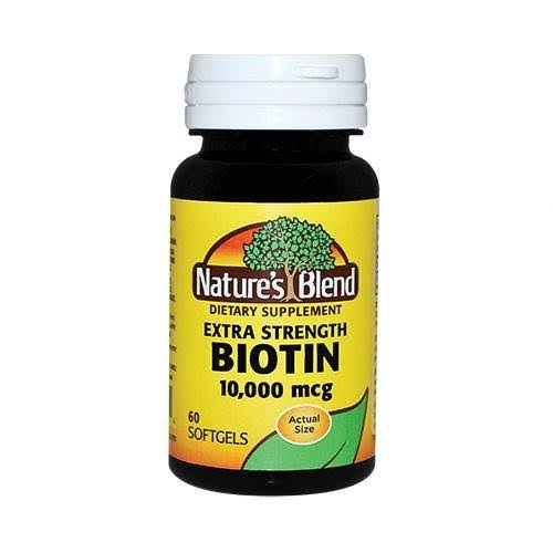 Nature's Blend Biotin Softgels - 10000mcg, 60ct
