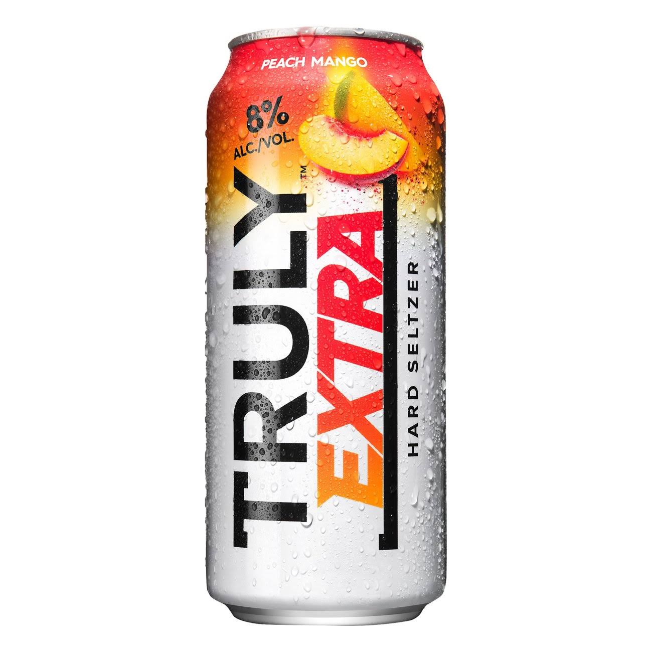 Truly Extra Beer, Hard Seltzer, Peach Mango - 16 fl oz
