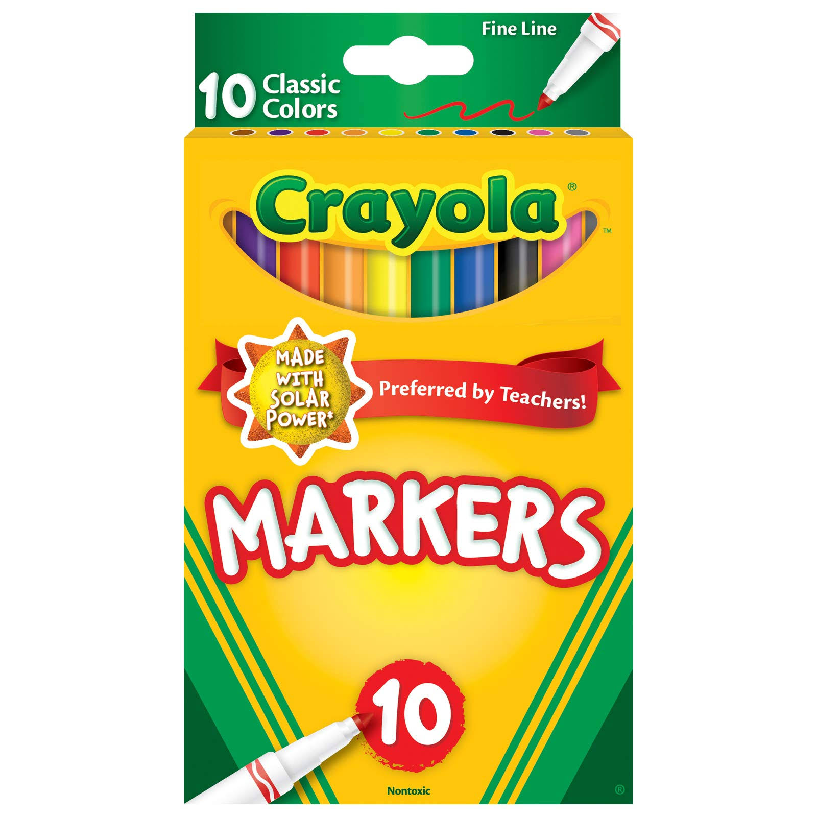 Crayola Classic Colors Fine Line Markers - x10