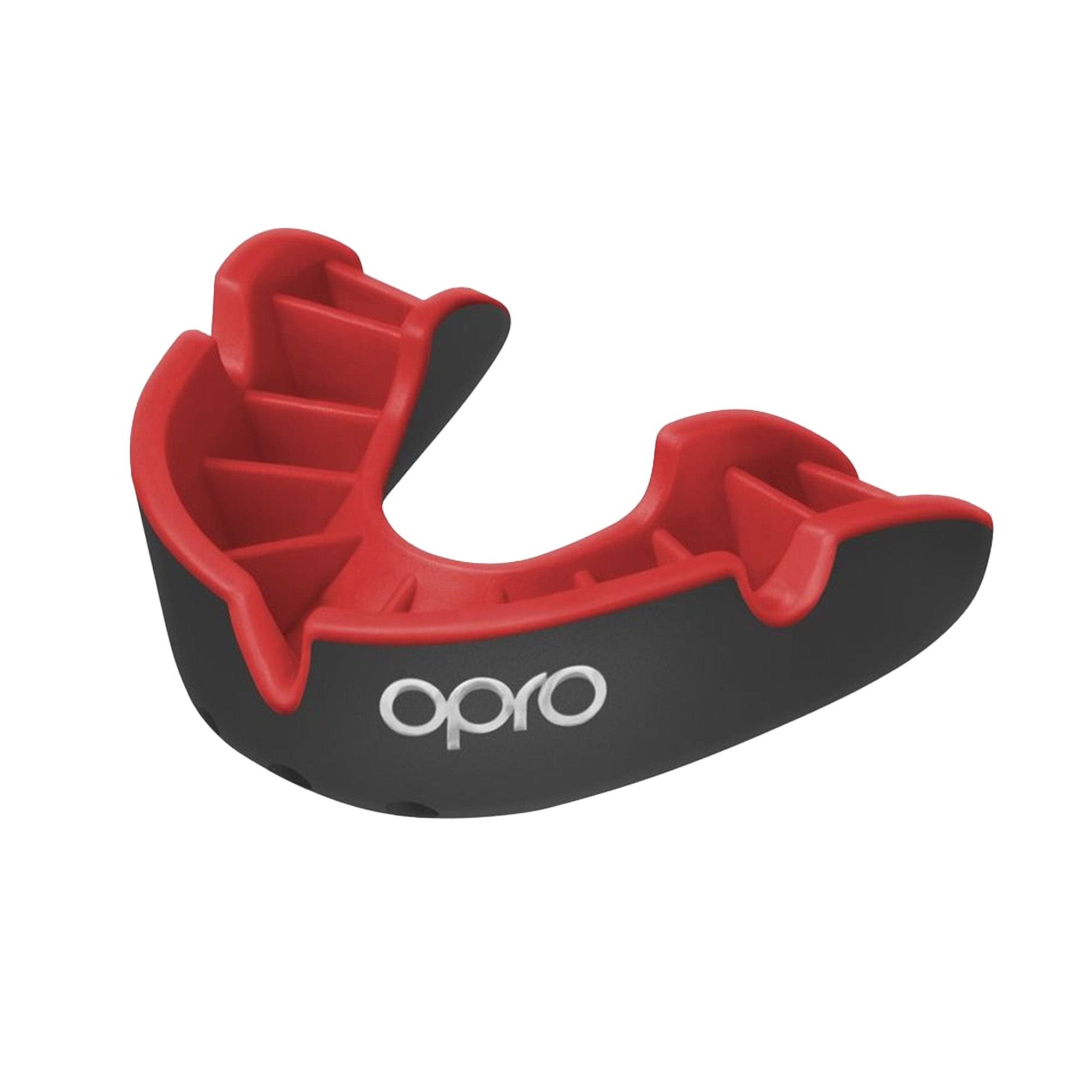 OPRO Self-Fit Silver Fangz Silver Adult / Black/Red