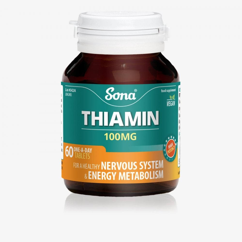 Sona Thiamin 100mg Vitamin B1 Tablets (120)