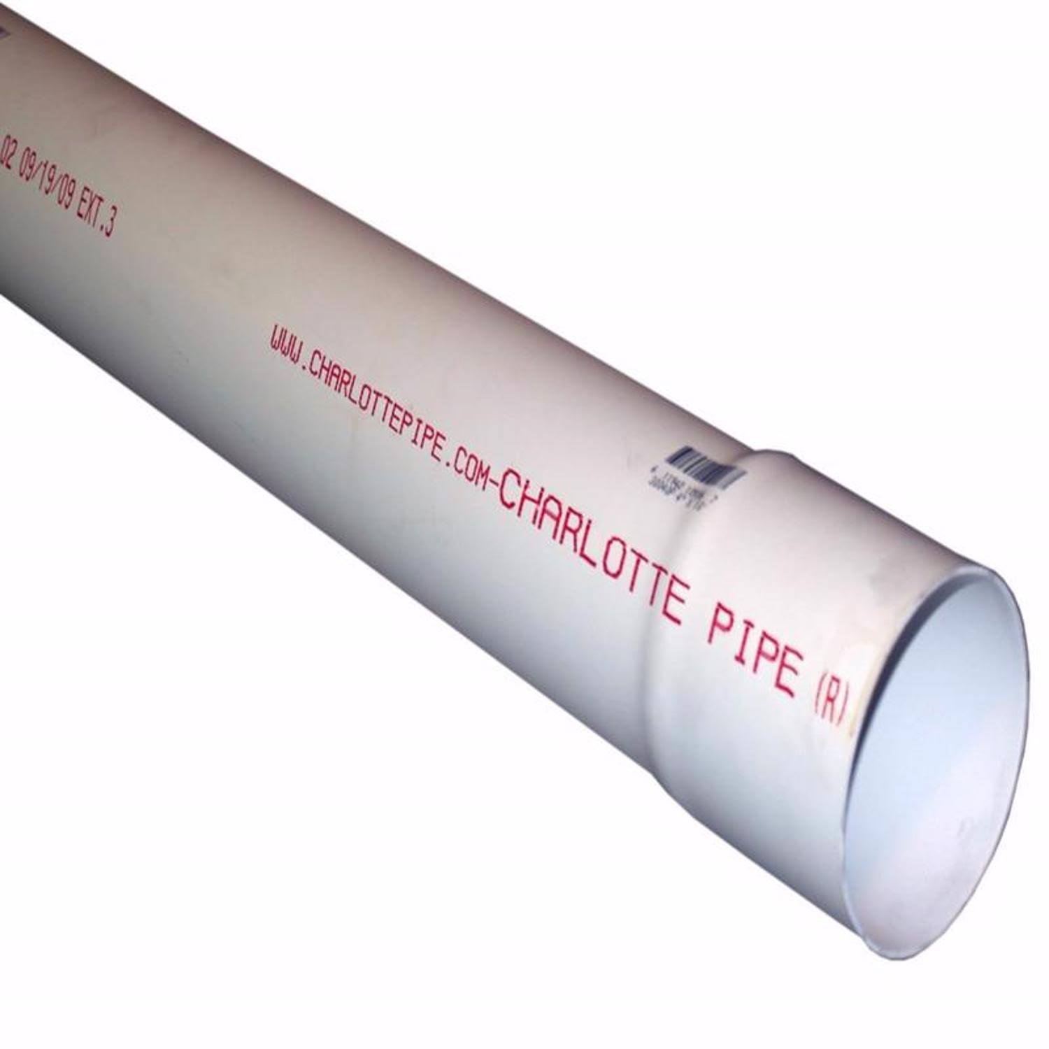 Charlotte Solid Pvc Sewer Drain Pipe - 4" x 10'