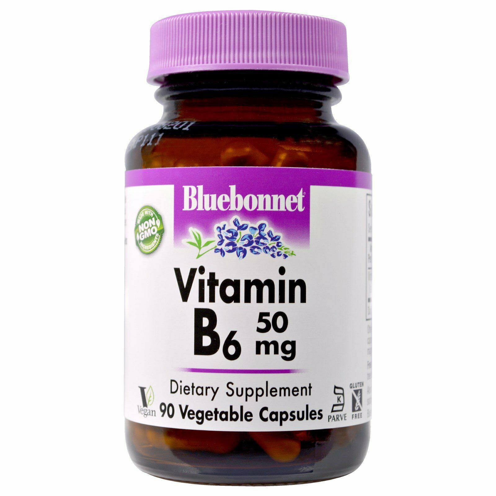 Bluebonnet Nutrition Vitamin B-6 Dietary Supplement - 90 Capsules