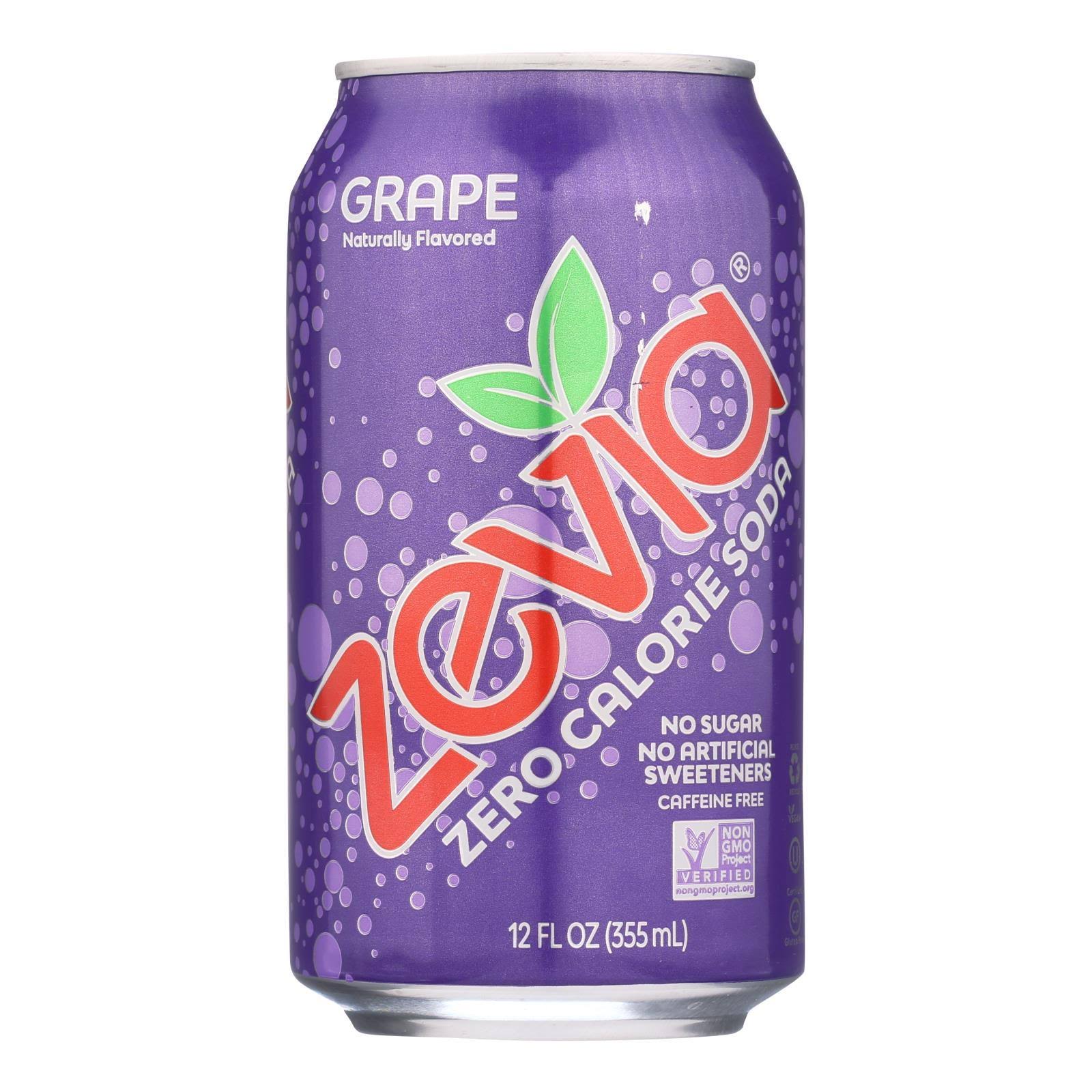 Zevia Zero Calorie Soda Grape - 6 Pack